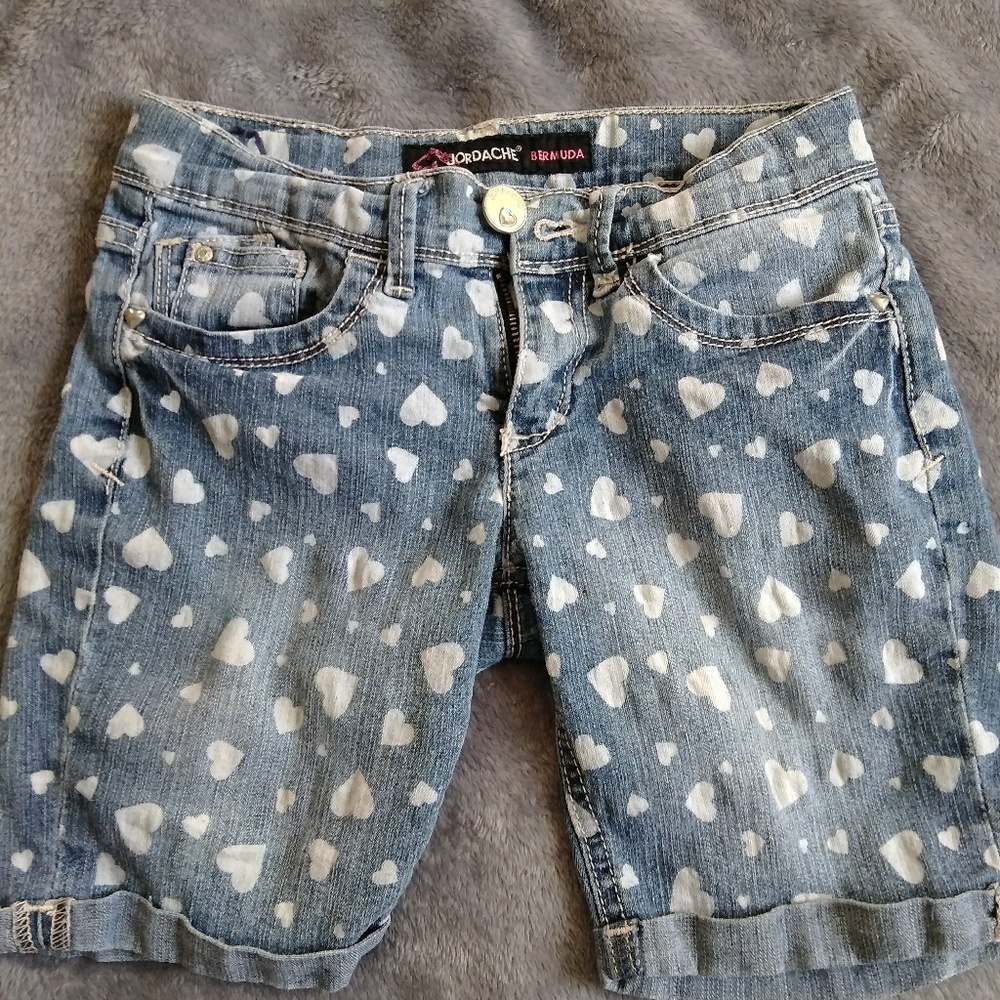 Jordache Bermuda Shorts with Hearts